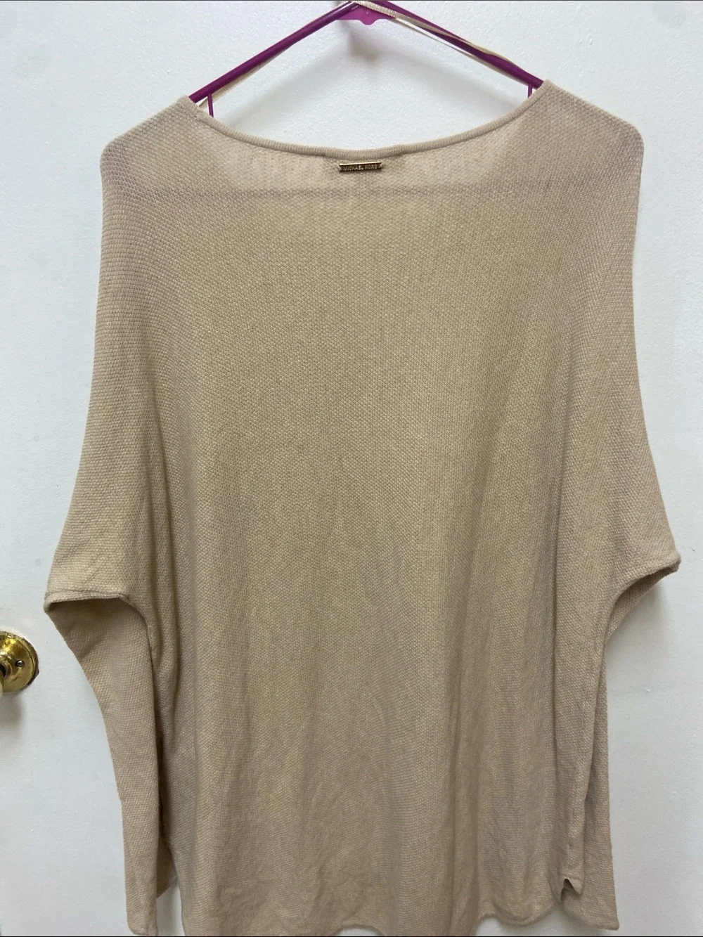 Michael Kors Tan Lightweight Knit Pullover